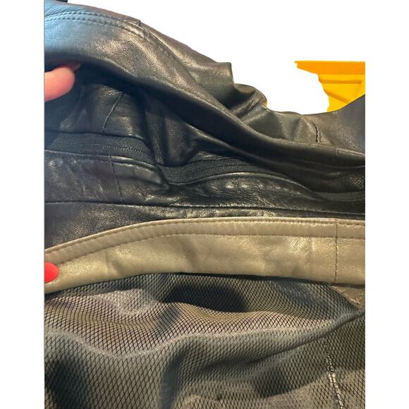 Vintage 100% Leather Coat Mr Michaels San Luis Obispo Bomber Jacket - Picture 14 of 16